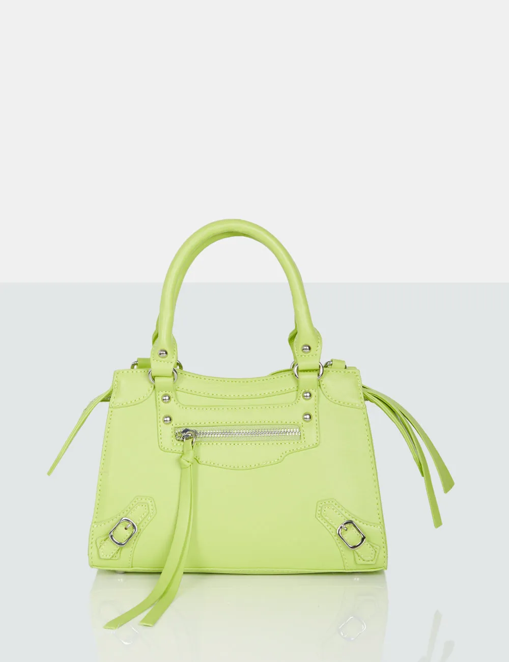 The Haven Lime Grain Pu Mini Tote Bag