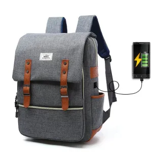 Vintage men And women canvas backpack