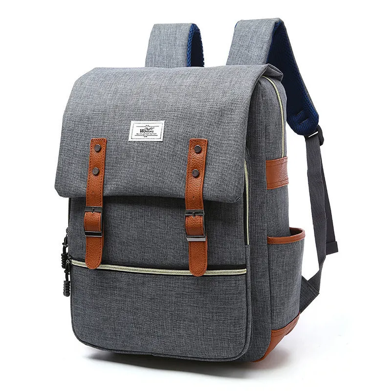 Vintage men And women canvas backpack